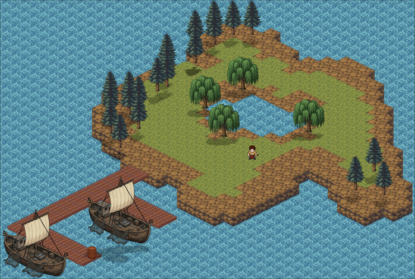 Coral Reef Island with fishing spots